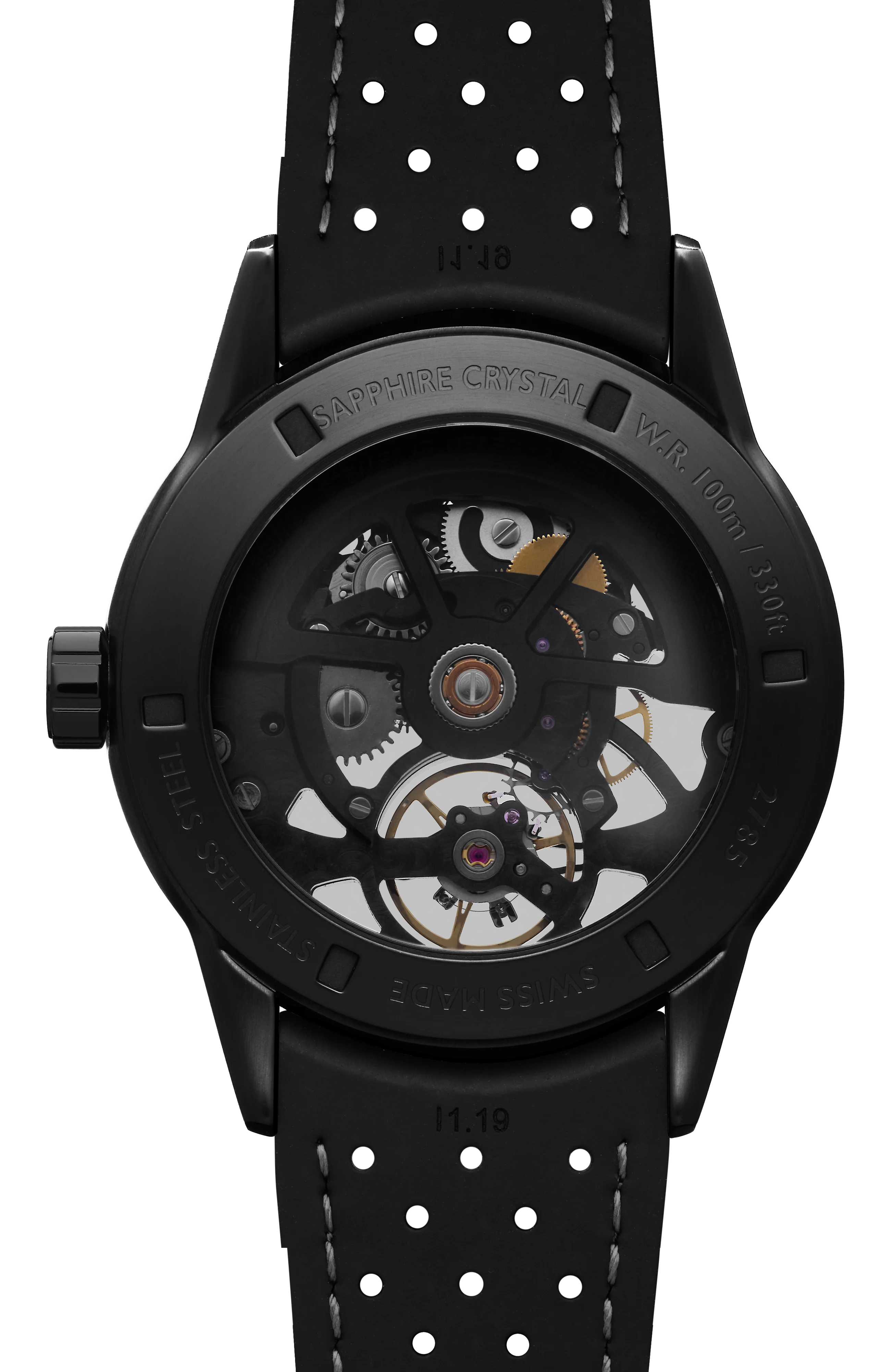 Freelancer Calibre RW1212 Skeleton Men's Automatic Black Watch, 42 mm - Image 3