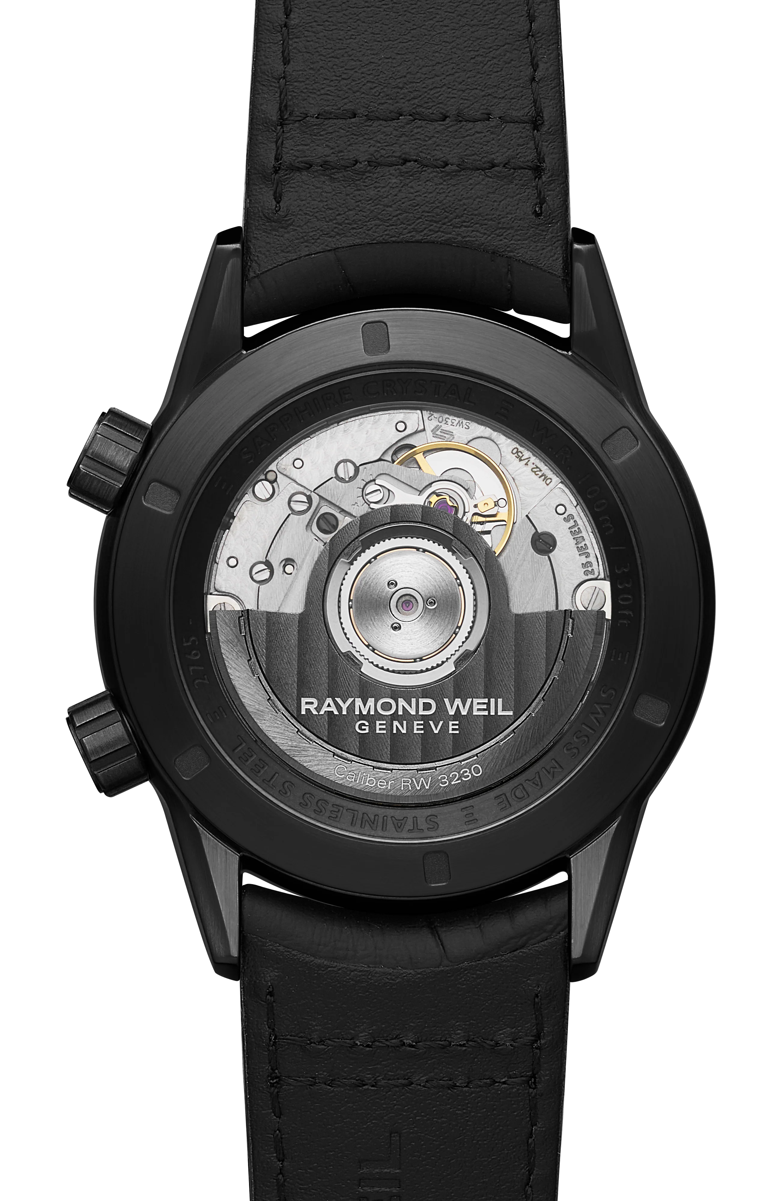 Freelancer Men's GMT Worldtimer Black Leather Automatic Watch, 41 mm - Image 3