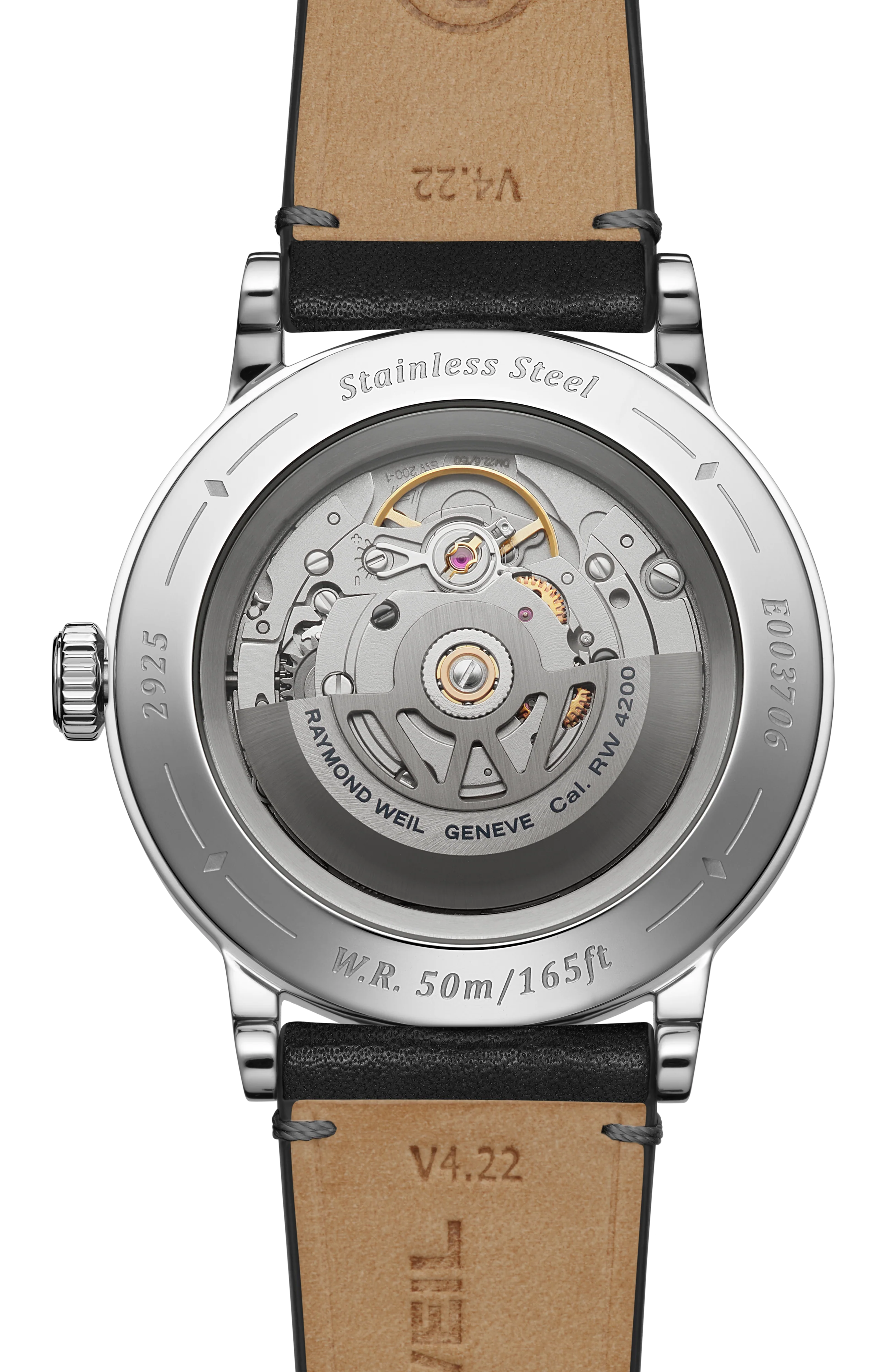 Millesime Men's Automatic Black Leather Strap Watch, 39 mm - Image 3