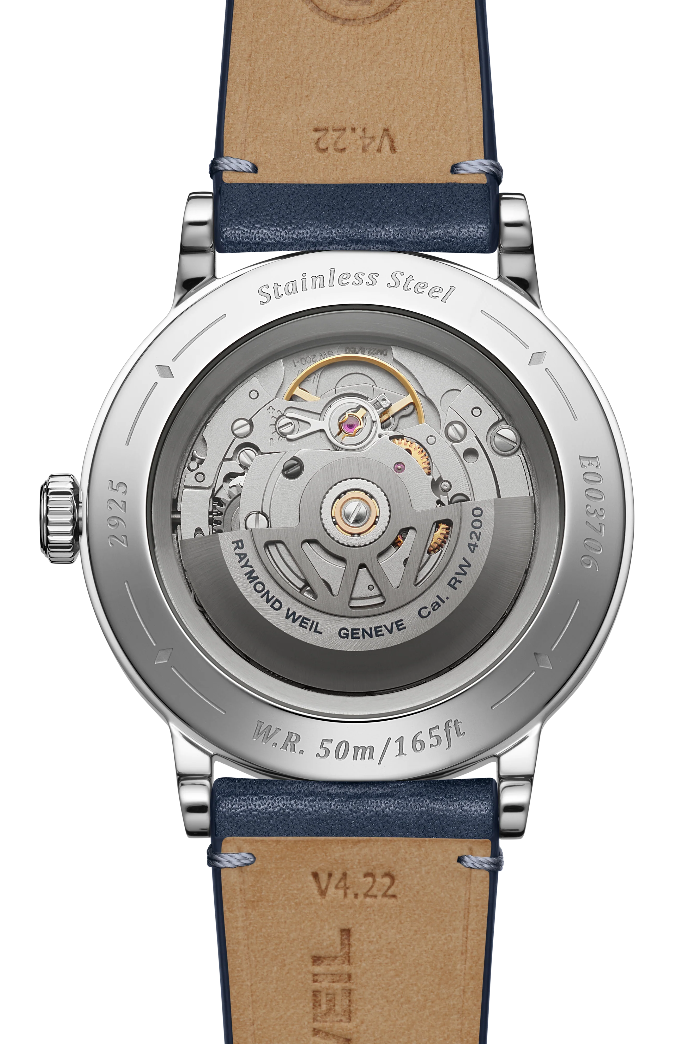 Millesime Men's Automatic Blue Leather Strap Watch, 39 mm - Image 3
