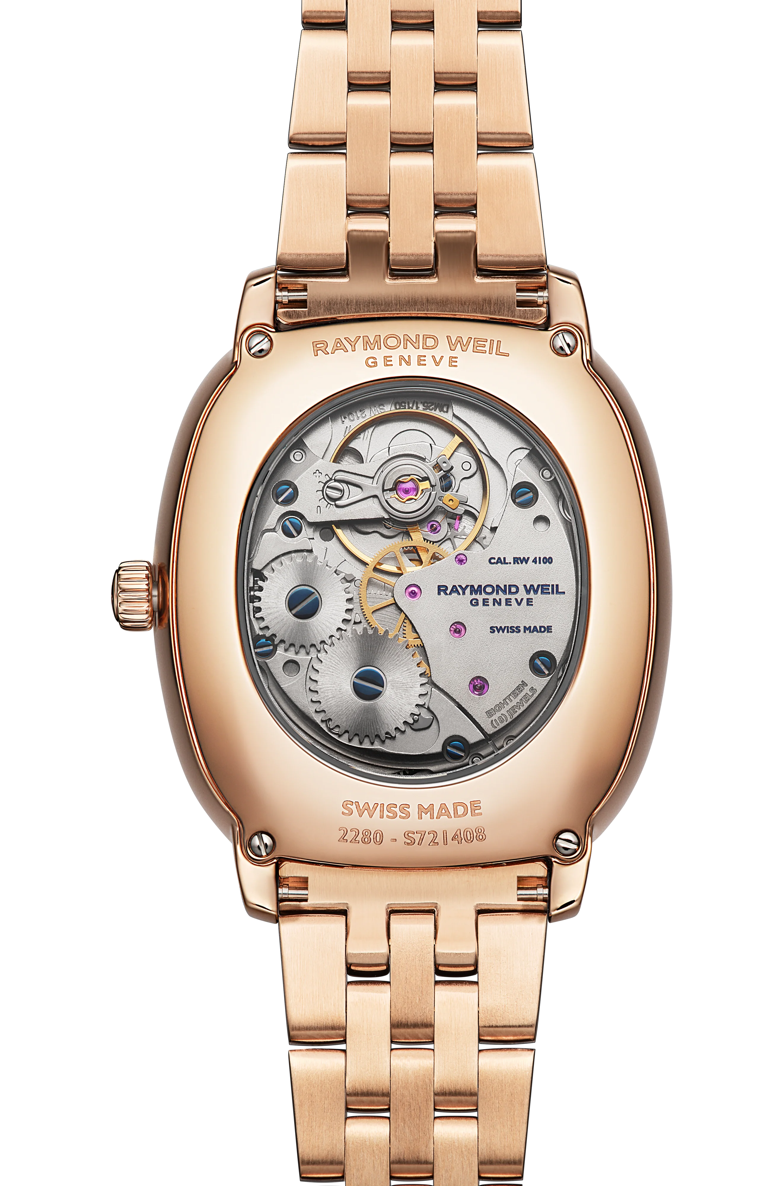 Toccata Heritage Red Grape Dial Mechanical Bracelet Watch, 33 x 38 mm - Image 3